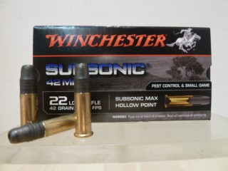 winchester 22 subsonic 42 max